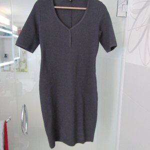 NARCISO RODRIGUEZ Deep Eggplant Purple Stretch Dress--Size 42